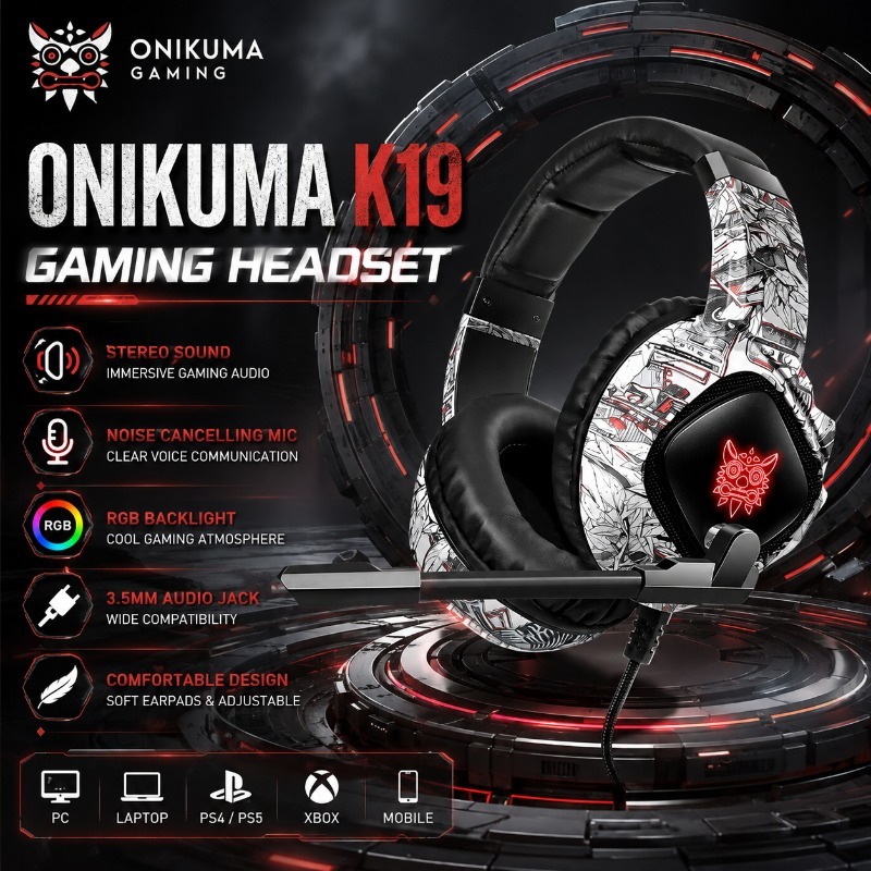 Gaming Console Zone - Auriculares para Juegos ONIKUMA K19, Auriculares
