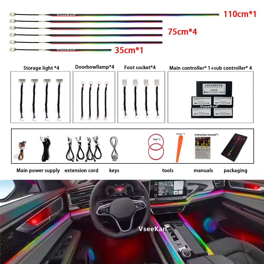 Led Gaming Light Strip - Luces ambientales sinfónicas LED 18 en