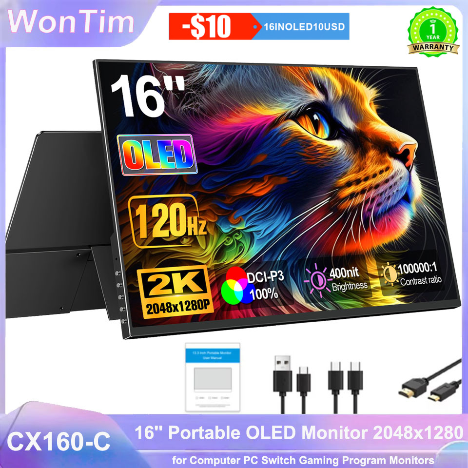 Gaming Console Connect With Phone - Monitor Portátil WonTim de 16.0 Pulgadas,