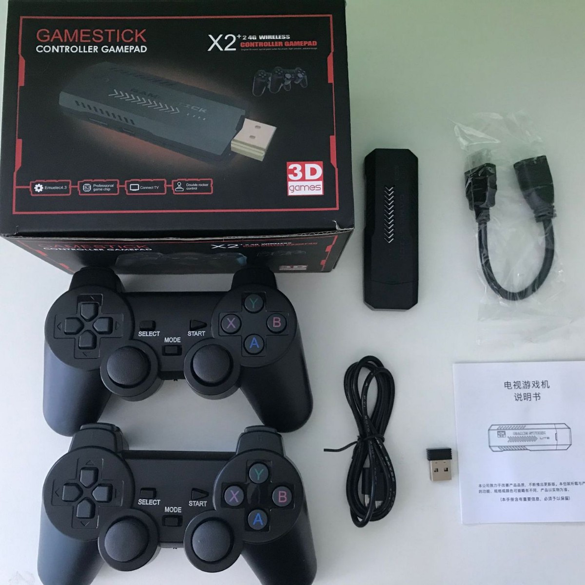 Gaming Console Stick - Consola de Videojuegos Retro X2, Controles