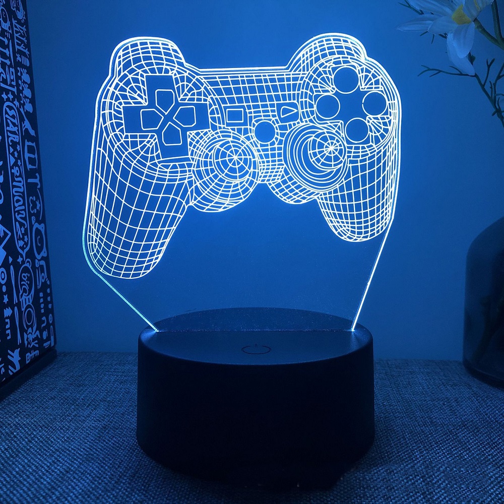 Lámpara de noche de ilusión 3d - Gaming Console Icon reseña y precio