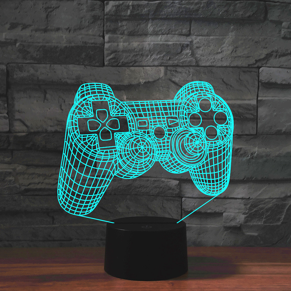 Lámpara de noche de ilusión 3d - Gaming Console Icon reseña y precio