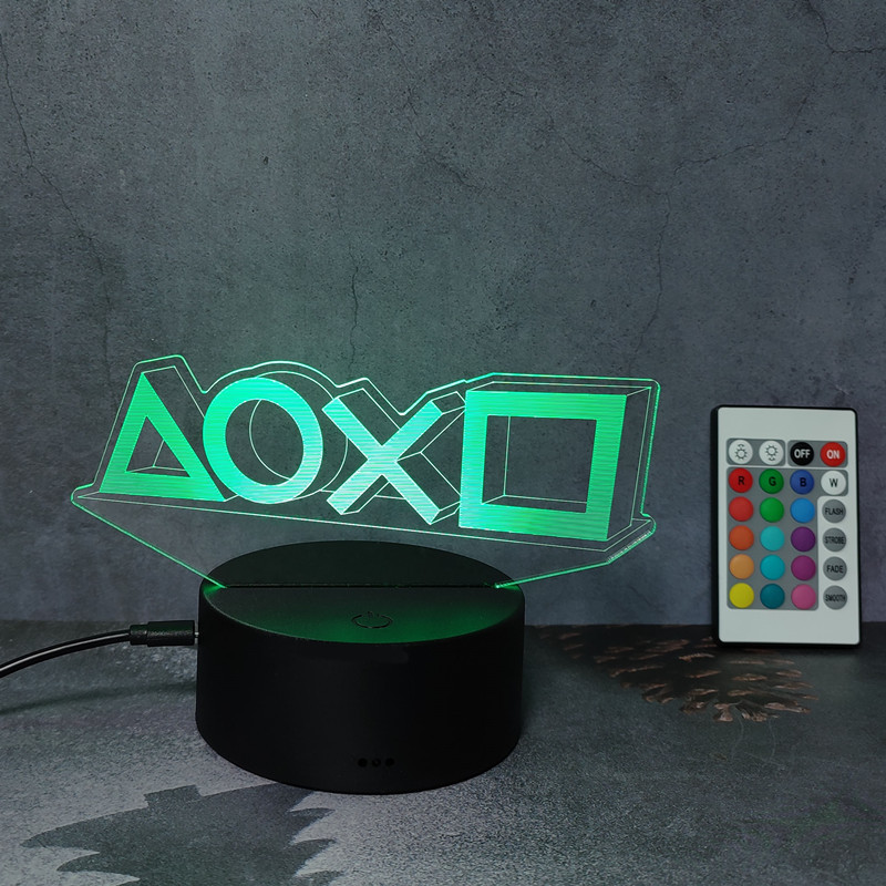 Lámpara de noche de ilusión 3d - Gaming Console Icon reseña y precio