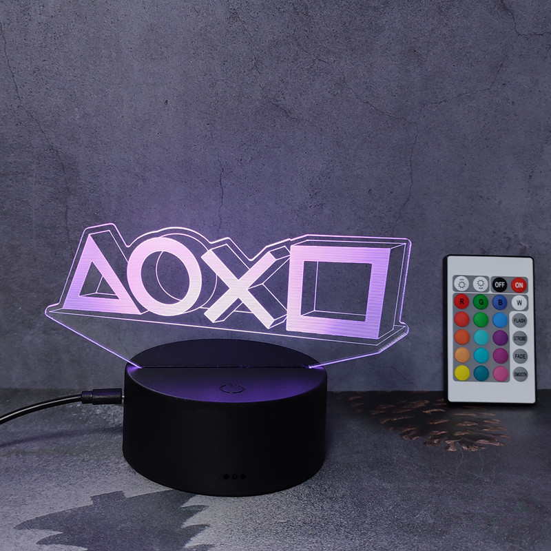 Lámpara de noche de ilusión 3d - Gaming Console Icon reseña y precio