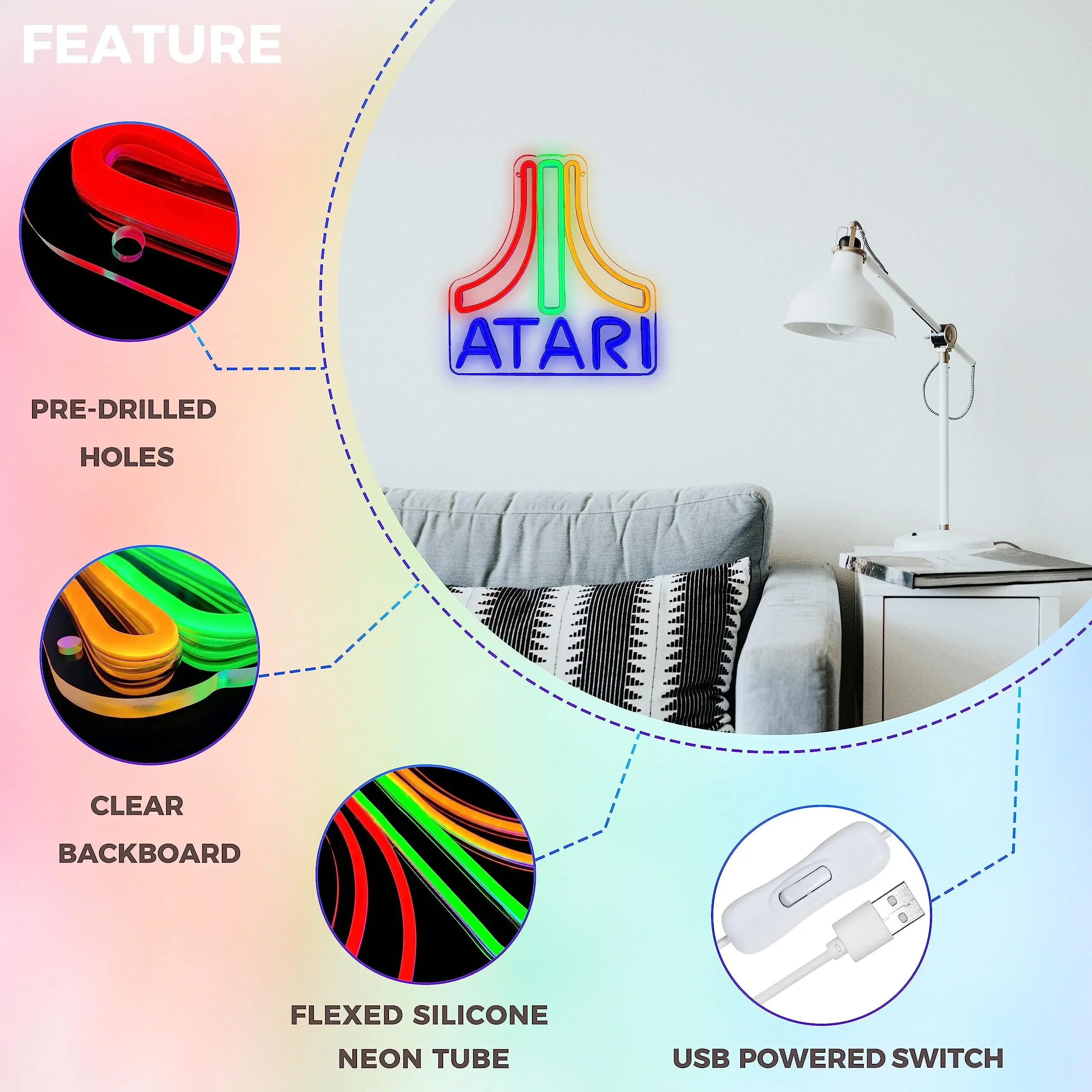 Letrero LED para juegos, luz d - Gaming Console Zone reseña y precio